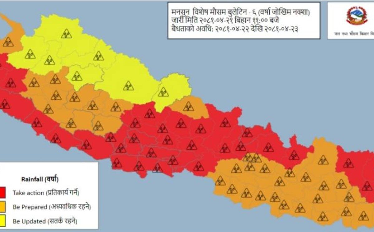 अतिभारी वर्षाले विपदको खतरा, सचेत रहन सरकारको आह्वान