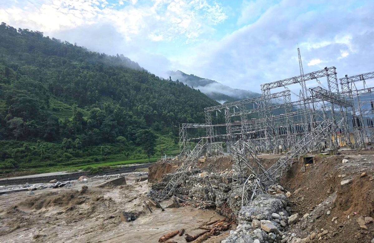 वाढीले त्रिशुली थ्री बी हब सबस्टेसनमा क्षति
