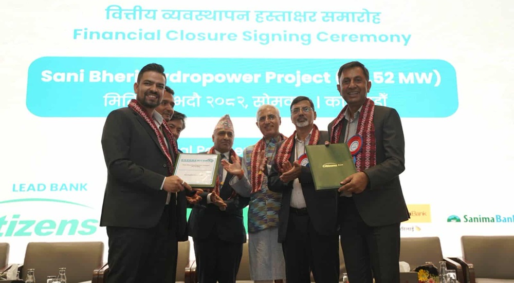 सानी भेरी जलविद्युतको वित्त व्यवस्थापन सम्पन्न
